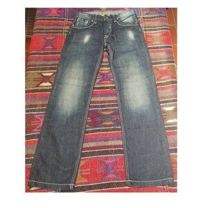Teddy Smith Men's Low-Rise Distressed Denim Straight Leg Jeans 28.5" Inseam